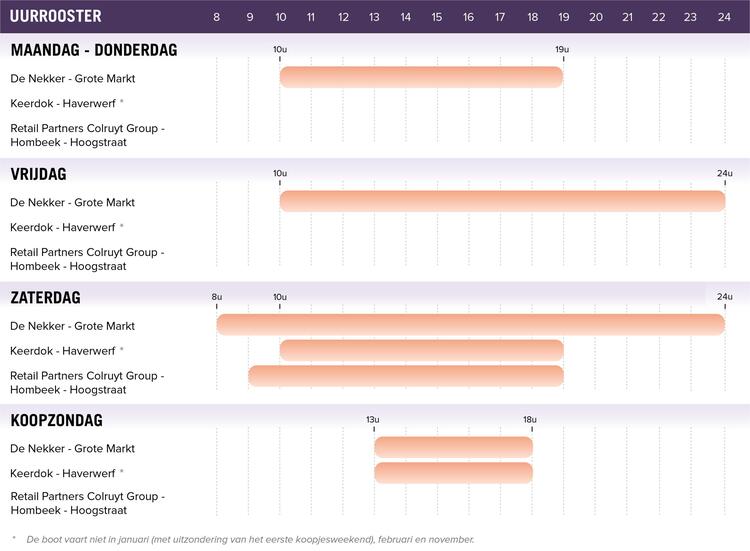 uurrooster Shopping Shuttle 2026