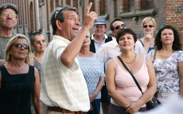 Groep ludieke wandeling